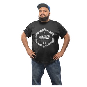 Raw Denim Big & Tall Men's T Shirt Sizes 3XL-6XL